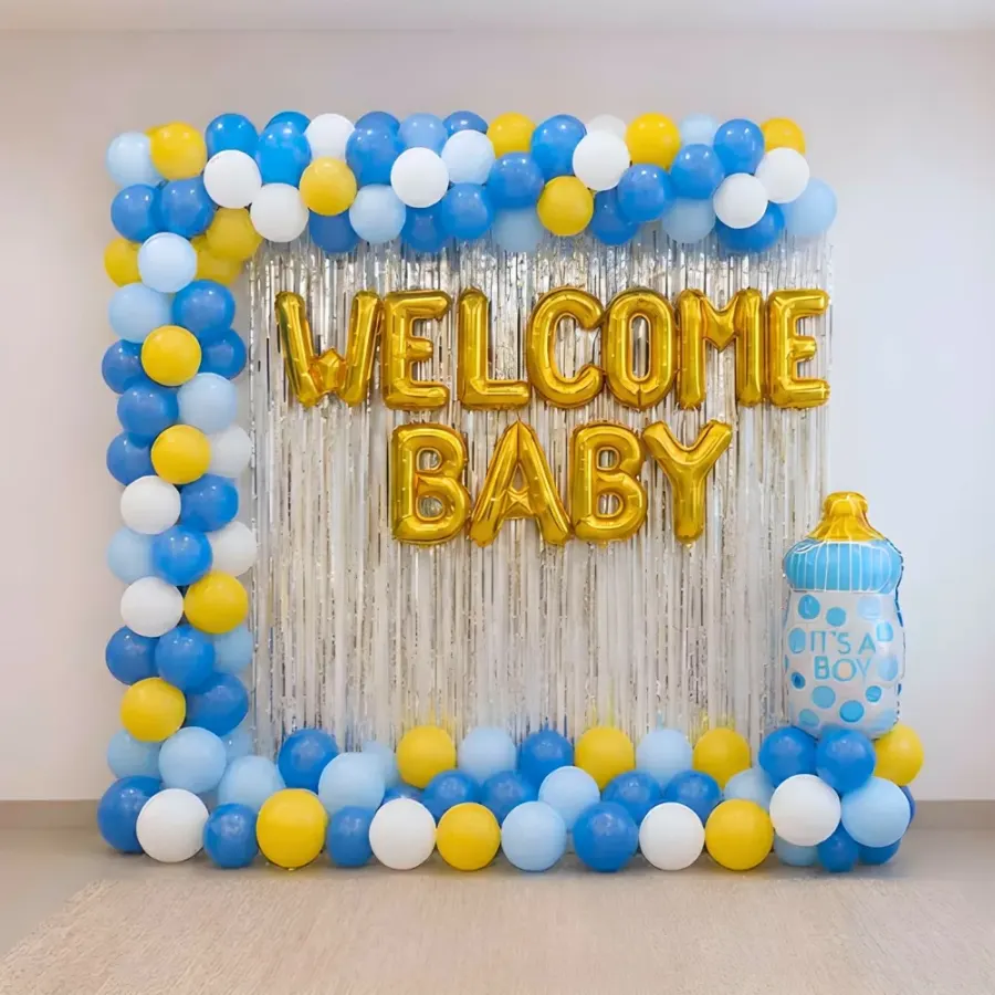 Welcome Baby Balloon Decoration — decoration setup in Pune
