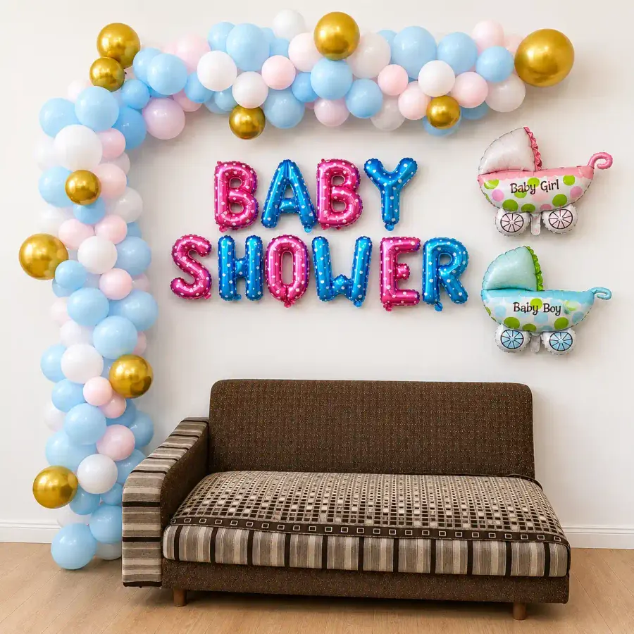 Elegant Baby Shower Decor — decoration setup in Pune