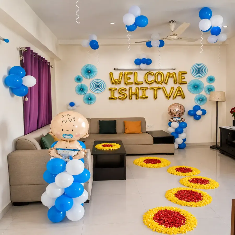 Baby Boy Home Setup — decoration setup in Pune