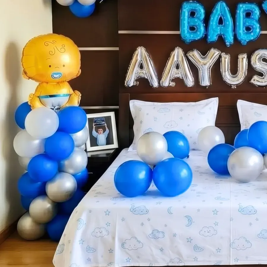 Welcome Baby Boy  Balloon Decoration — photo 4