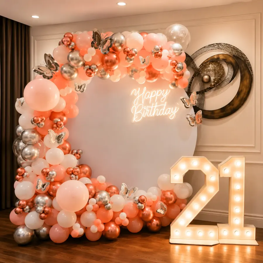21st Birthday Premium Decoration — decoration setup in Pune