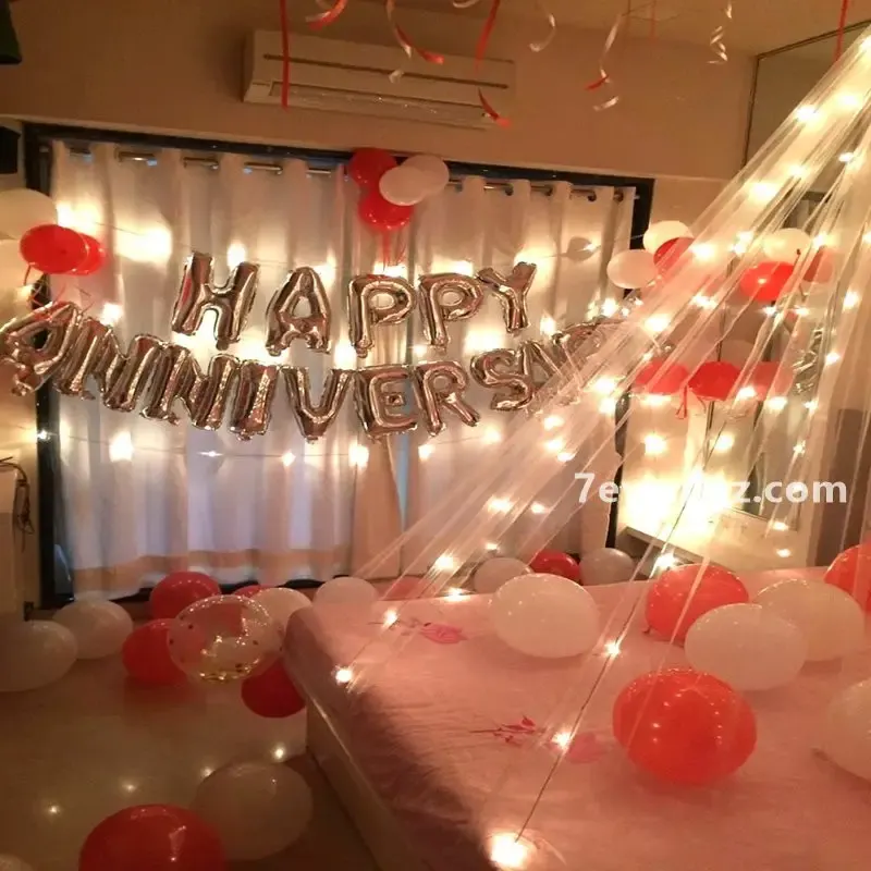 Anniversary Room Canopy — decoration setup in Pune