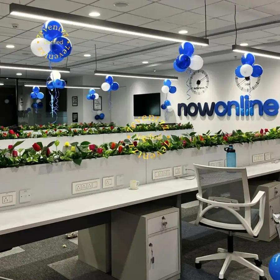 Balloon Decoration for Office's Birthday — decoration setup in Pune