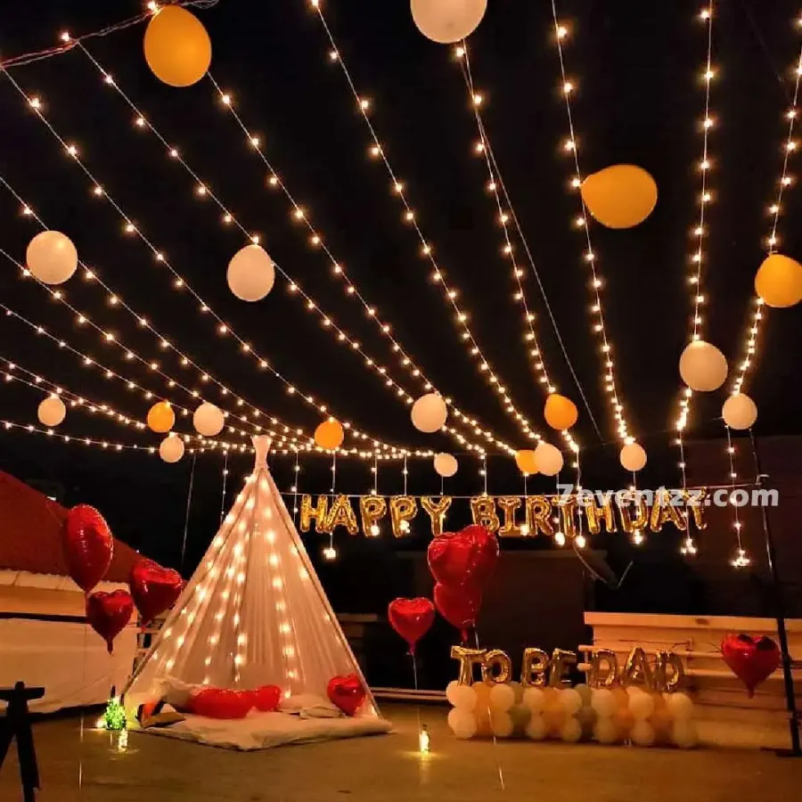 Terrace Tent Decor — decoration setup in Pune