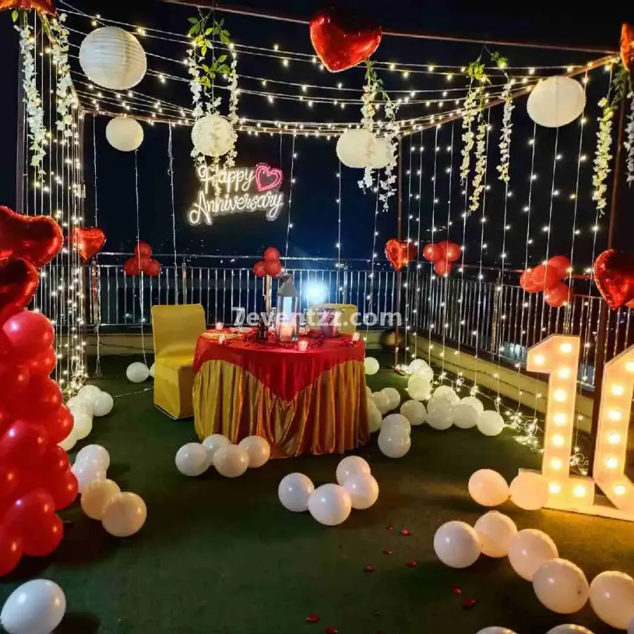 Terrace Setup for Anniversary — decoration setup in Pune