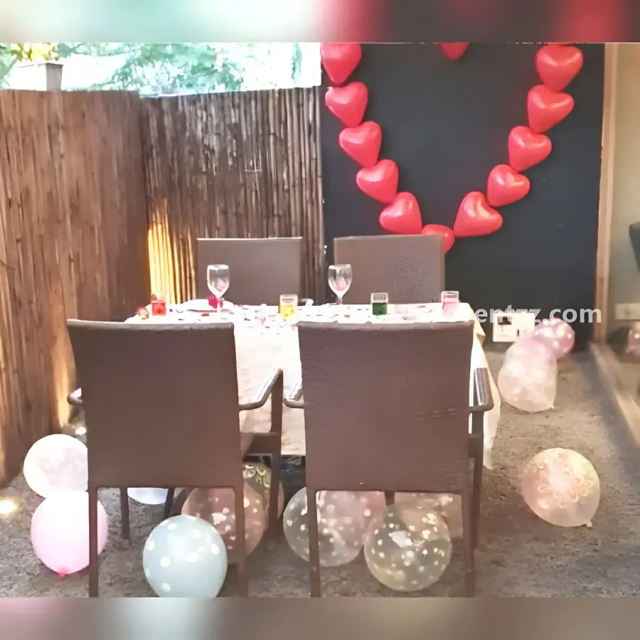 Private Outdoor Candle Light Setup — decoration setup in Pune