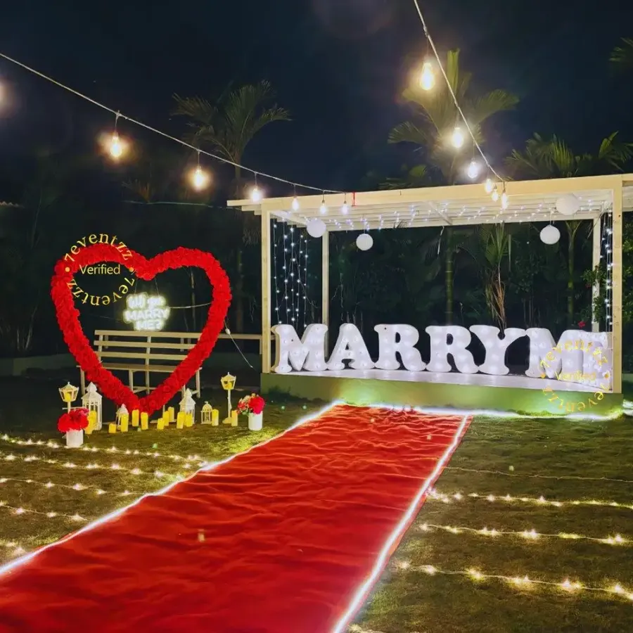 Romantic Marry Me Proposal Setup — decoration setup in Pune