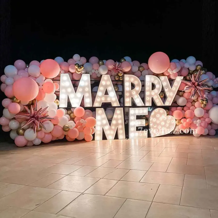 Pastel Marry Me Decoration — decoration setup in Pune