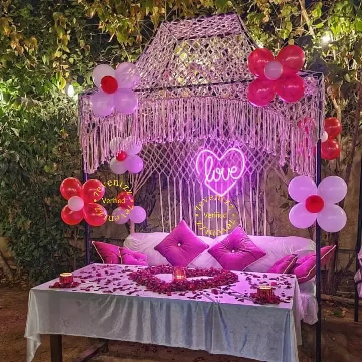 Bohemian Decor Setup for Dinner — decoration setup in Pune