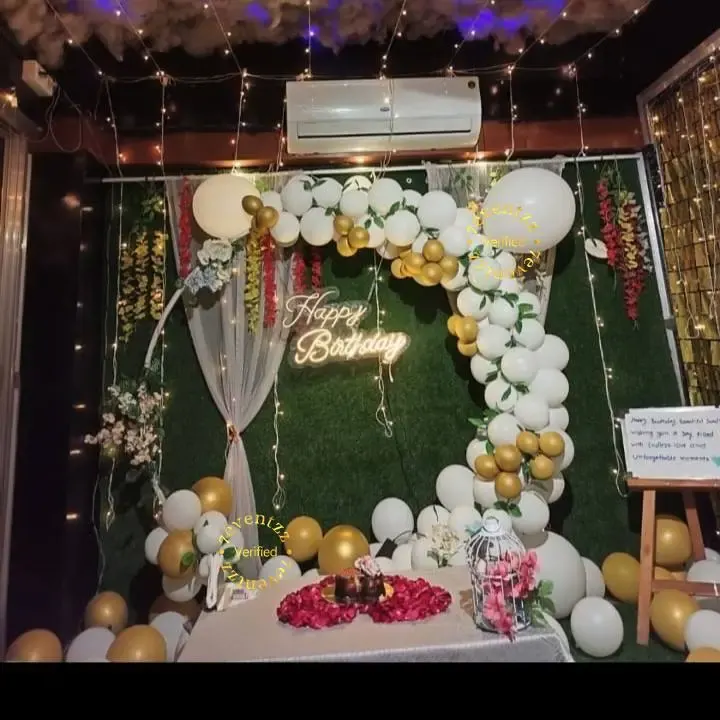 Indoor Dinner Setup for Birthday — decoration setup in Pune