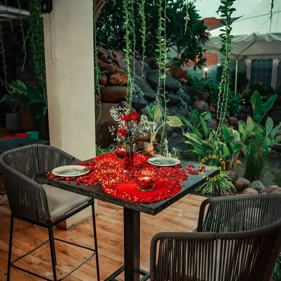 Candle Light Dinner with Tropical Bliss — decoration setup in Pune