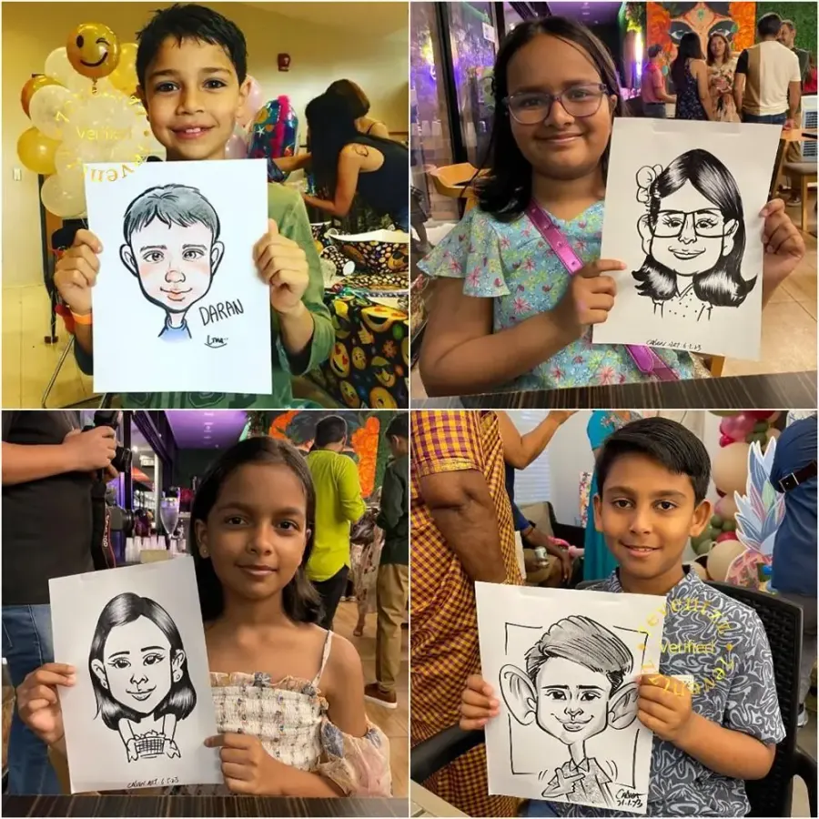 Caricature Artist for Birthday — decoration setup in Pune
