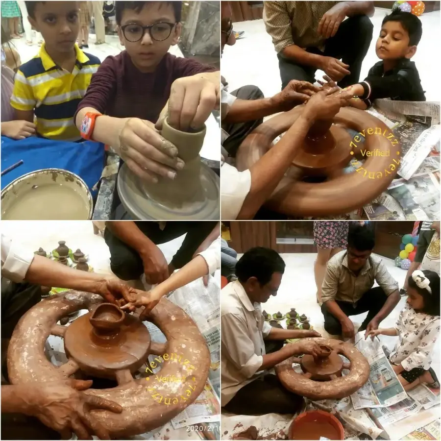 Pottery Making Activity for Kids in Bangalore — decoration setup in Pune