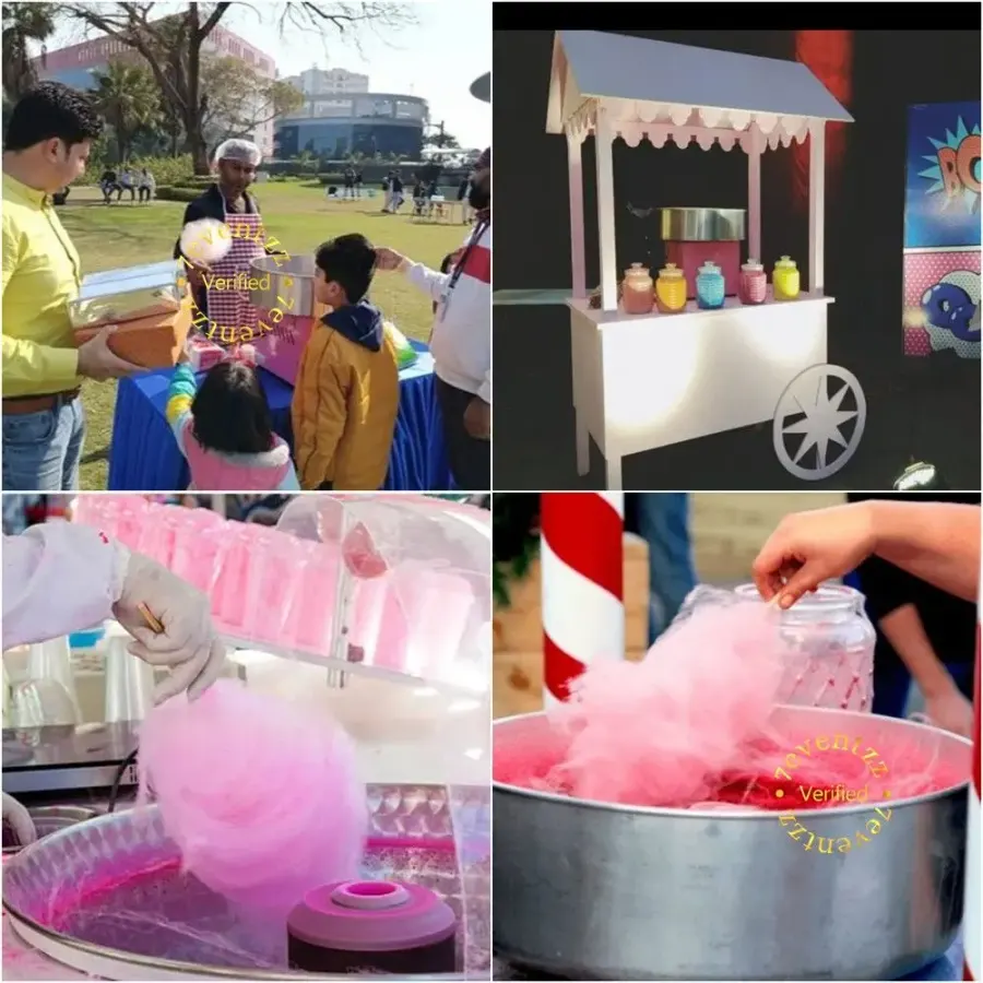 Cotton Candy Stall for Birthday in Bangalore — decoration setup in Pune