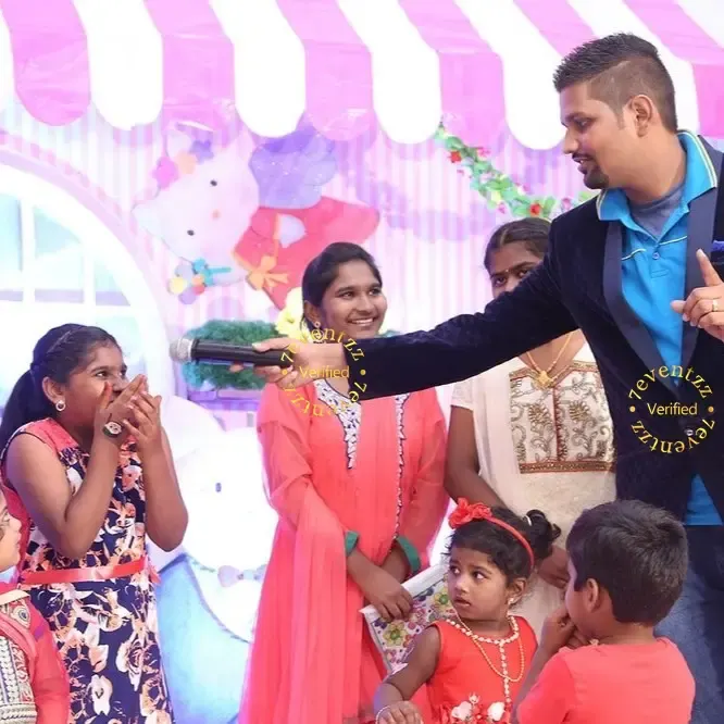 Game Host for Kids Birthday Party in Chennai — decoration setup in Pune