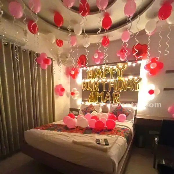 Love Balloon Decoration — decoration setup in Pune