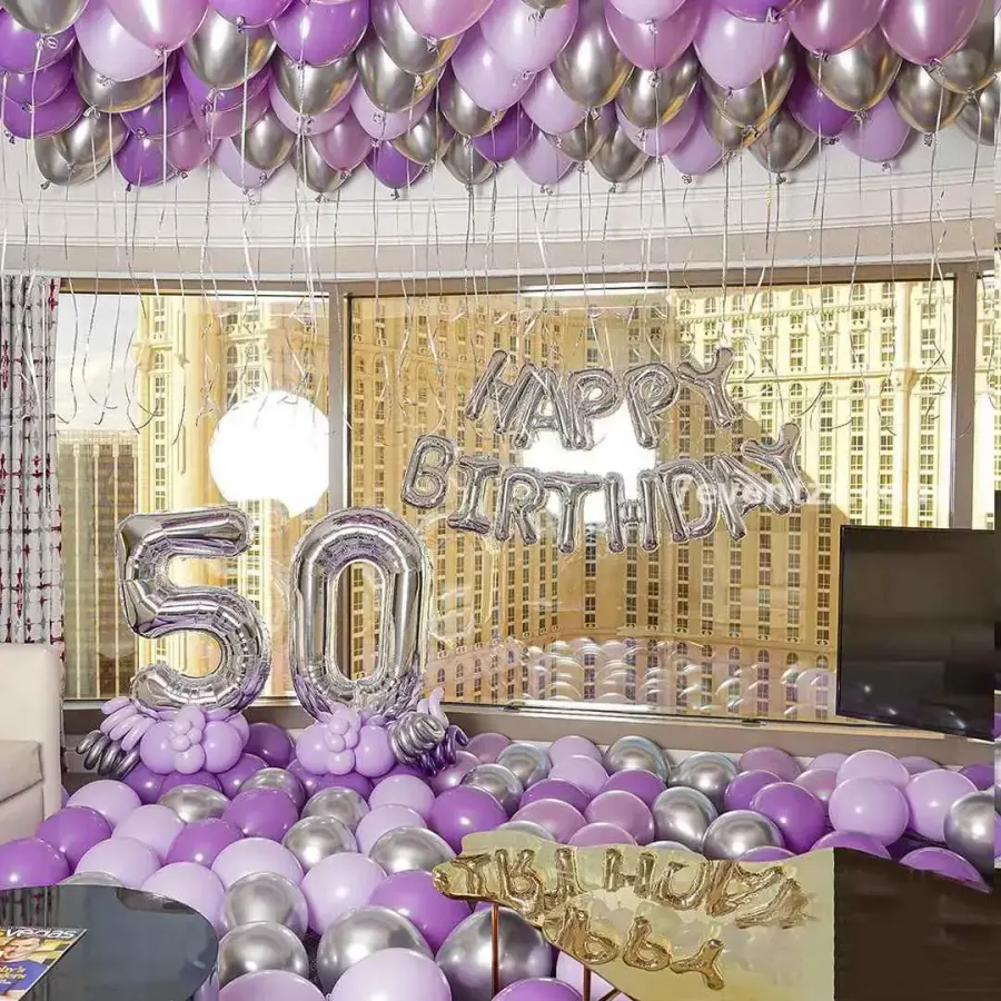 Purple Theme Decoration — decoration setup in Pune