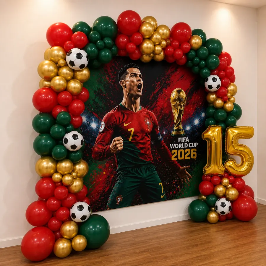 Football Legend Theme Birthday Balloon Decoration — photo 2