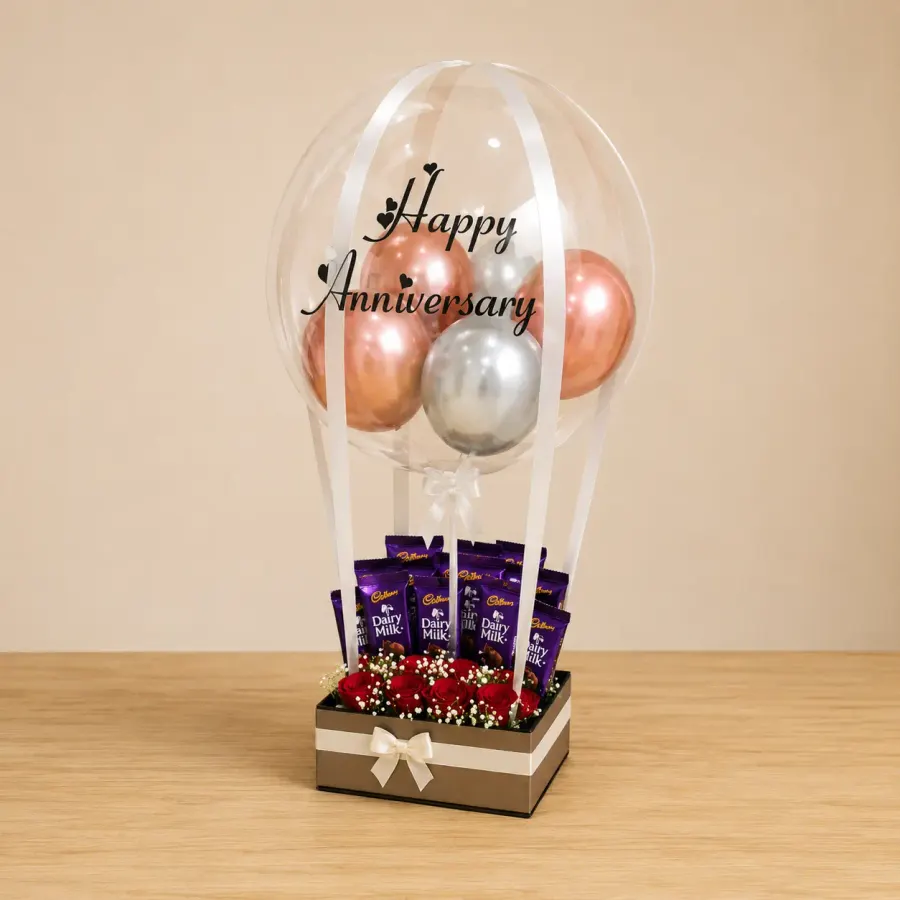 Customized Anniversary Bouquet — decoration setup in Pune