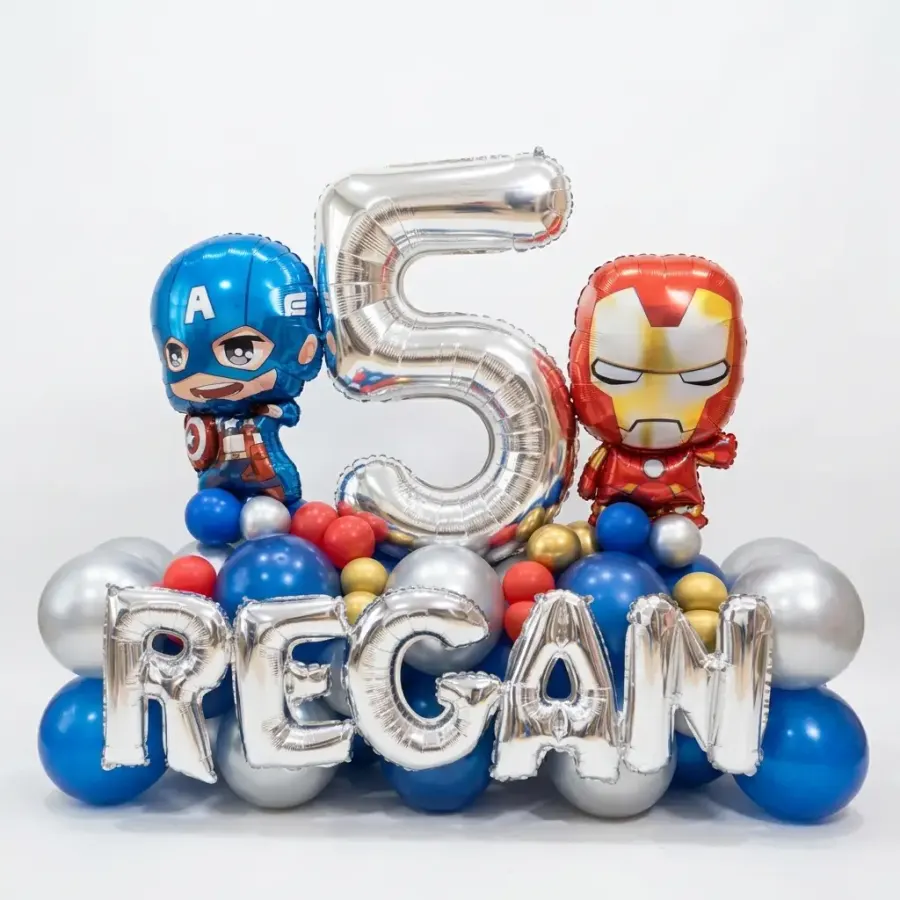 Avenger Theme Balloon Bouquet — decoration setup in Pune