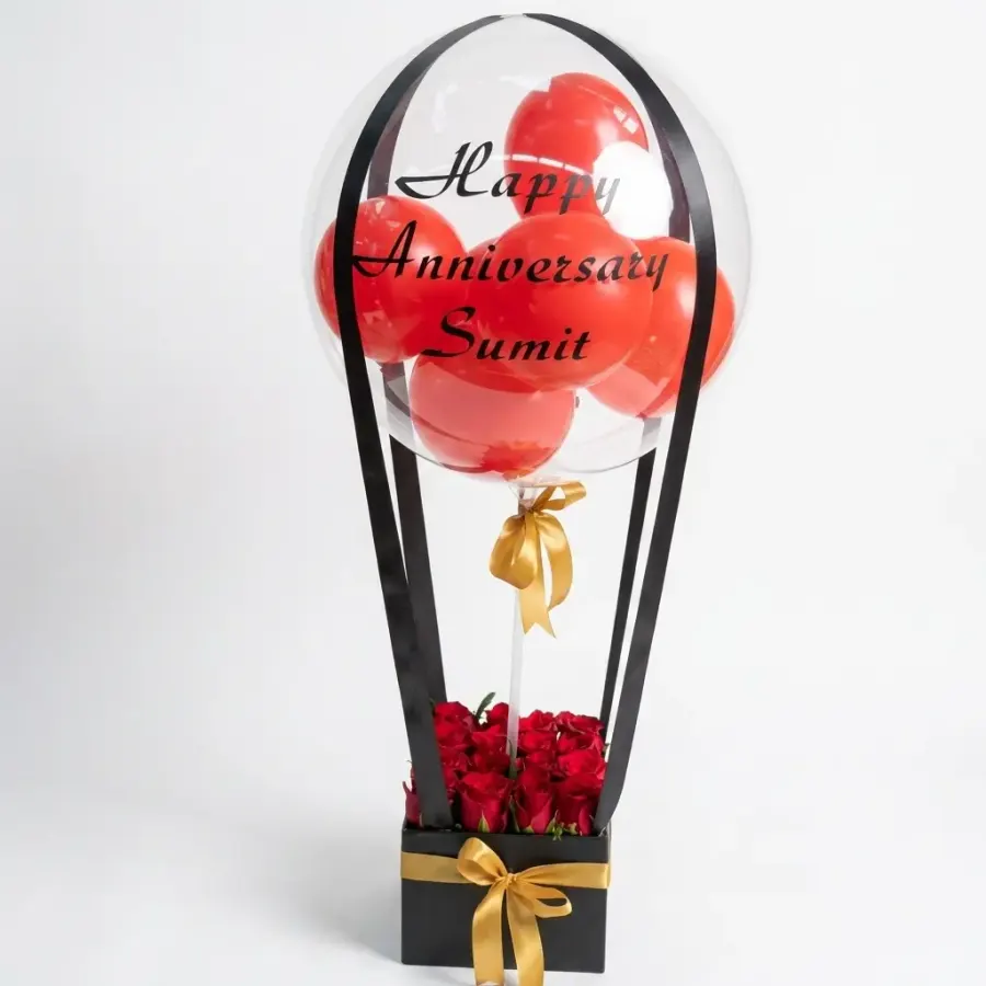 Flower Balloon Bouquet — decoration setup in Pune