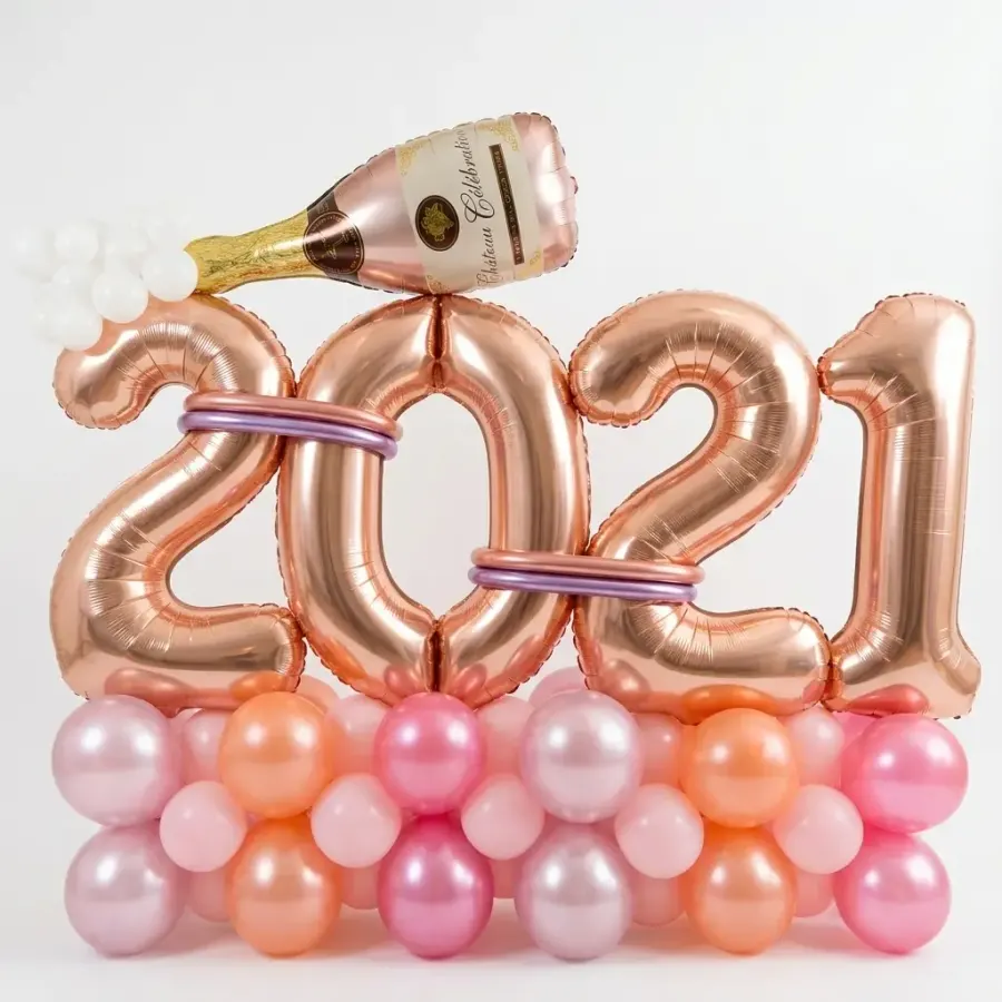 New Year Balloon Bouquet — decoration setup in Pune