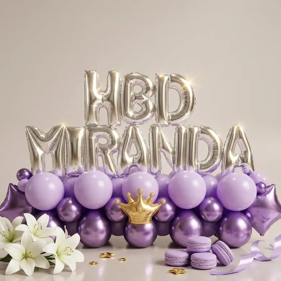 Name Balloon Bouquet — decoration setup in Pune