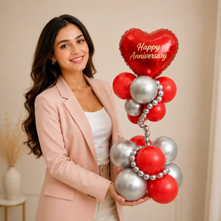 Romantic Anniversary Balloon Arrangement — photo 2