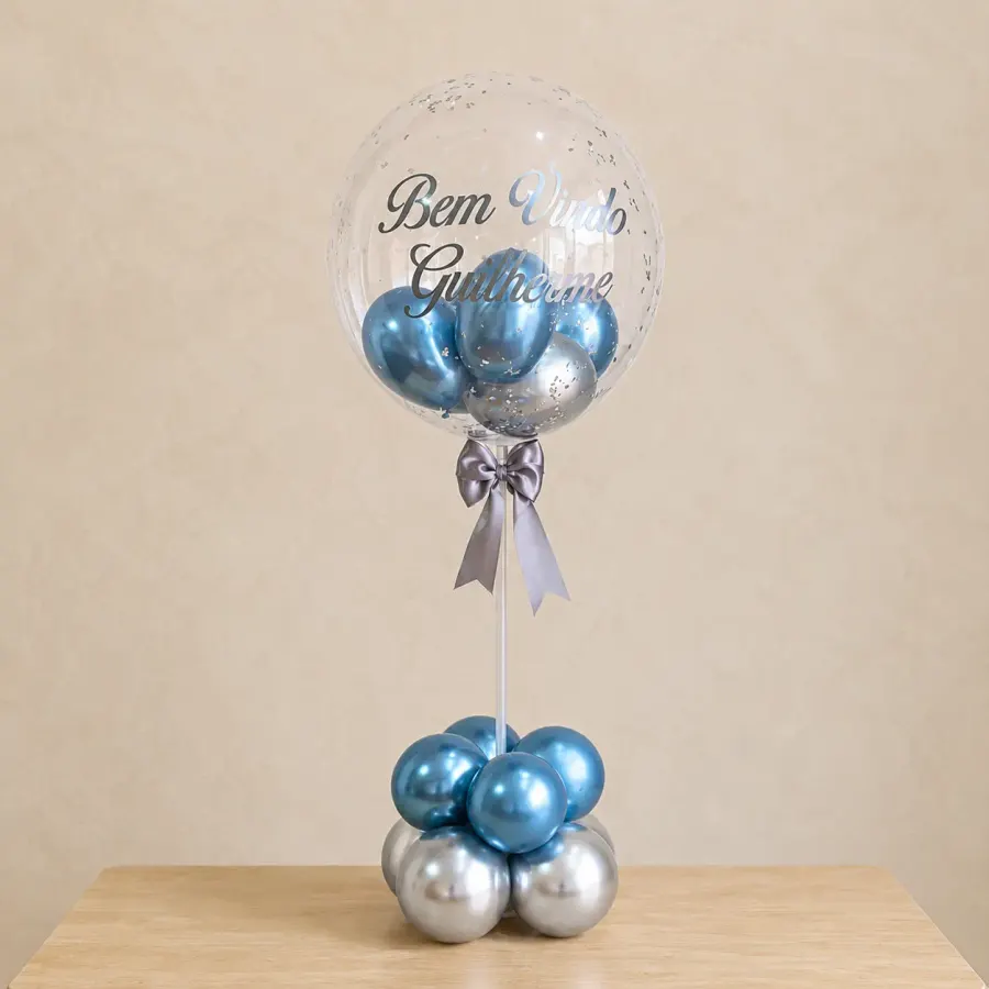 Personalized Bubble Balloon Bouquet — decoration setup in Pune