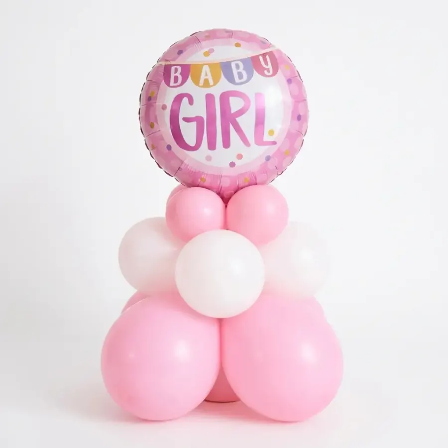 Baby Girl Balloon Bouquet — decoration setup in Pune