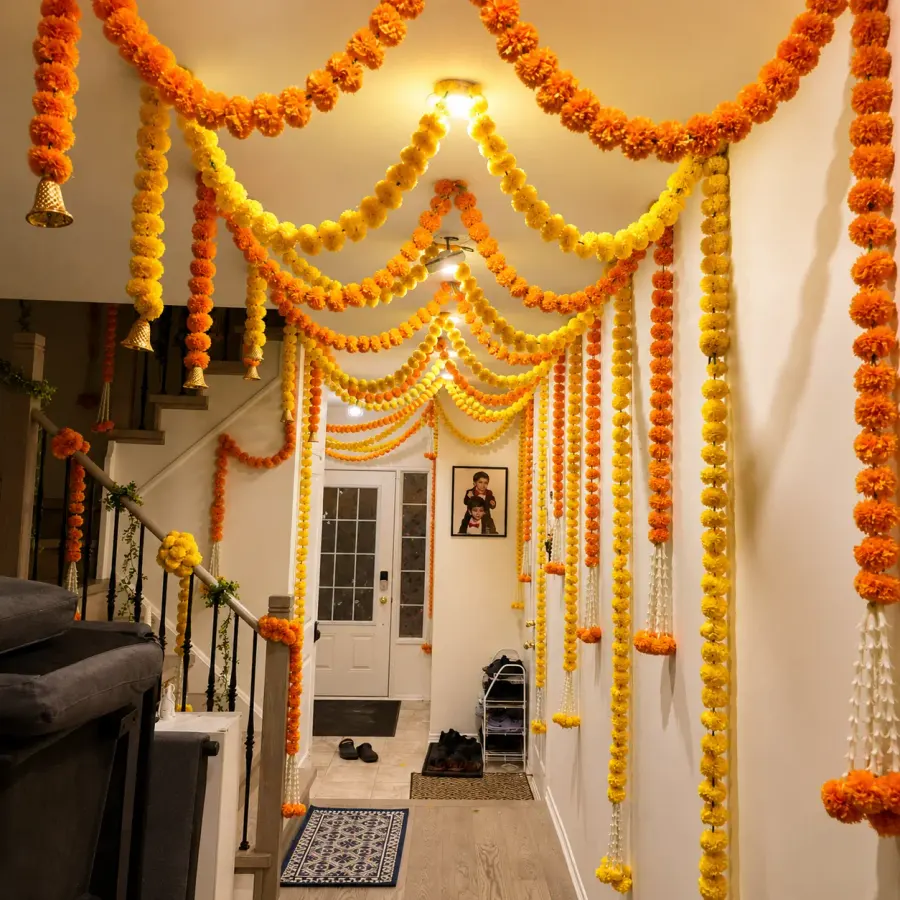 Classic Housewarming Flower Decoration — decoration setup in Pune