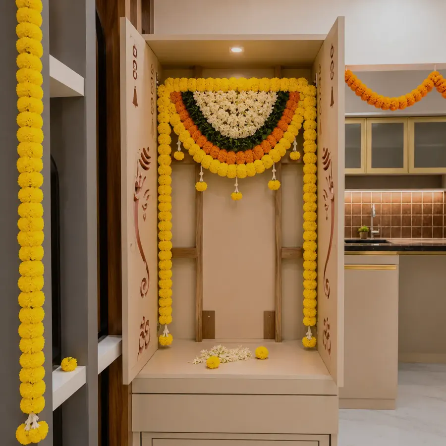 Indian Style Housewarming Floral Decor — photo 3
