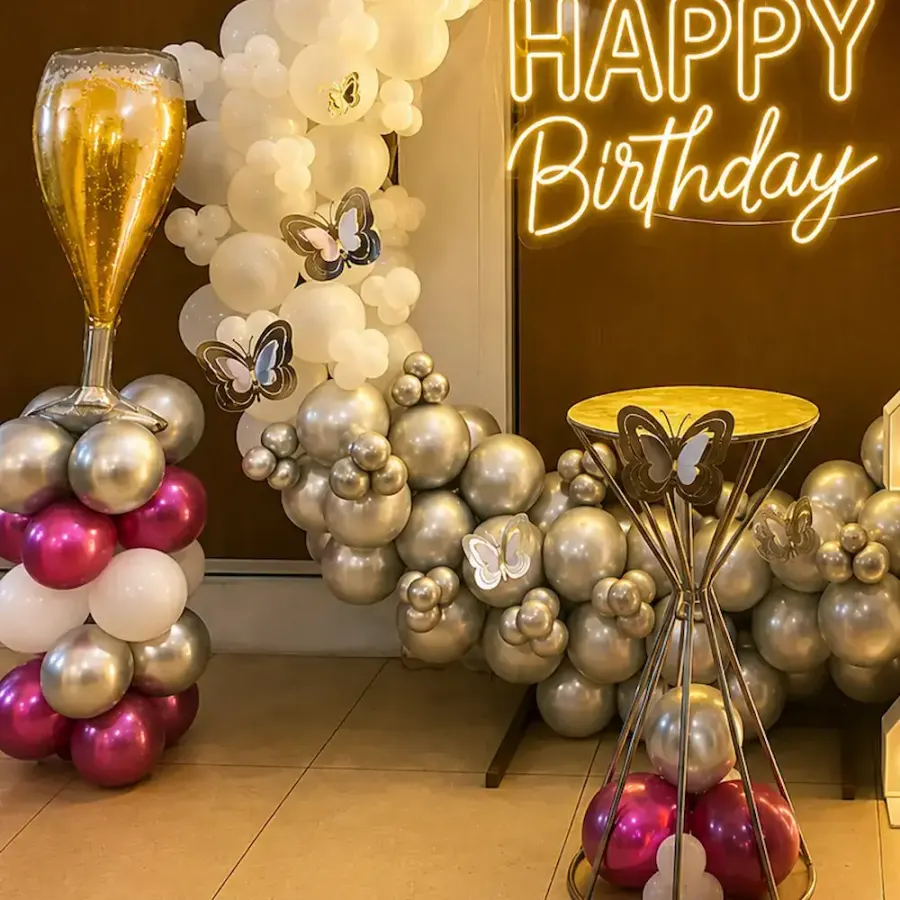 Elegant Butterfly Birthday Balloon Decoration — photo 3