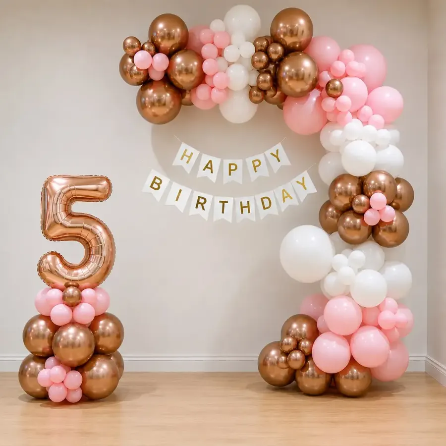 5th Birthday Party Balloon Decoration — decoration setup in Pune