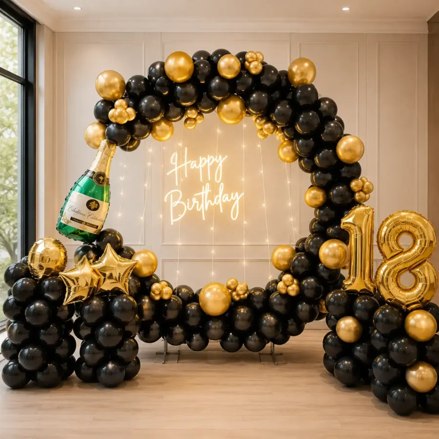 18th Birthday Ring Decoration — decoration setup in Pune