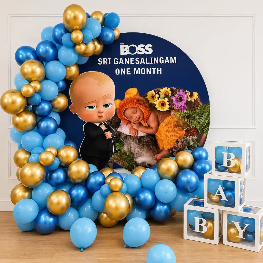 1 Month Baby Decoration — decoration setup in Pune