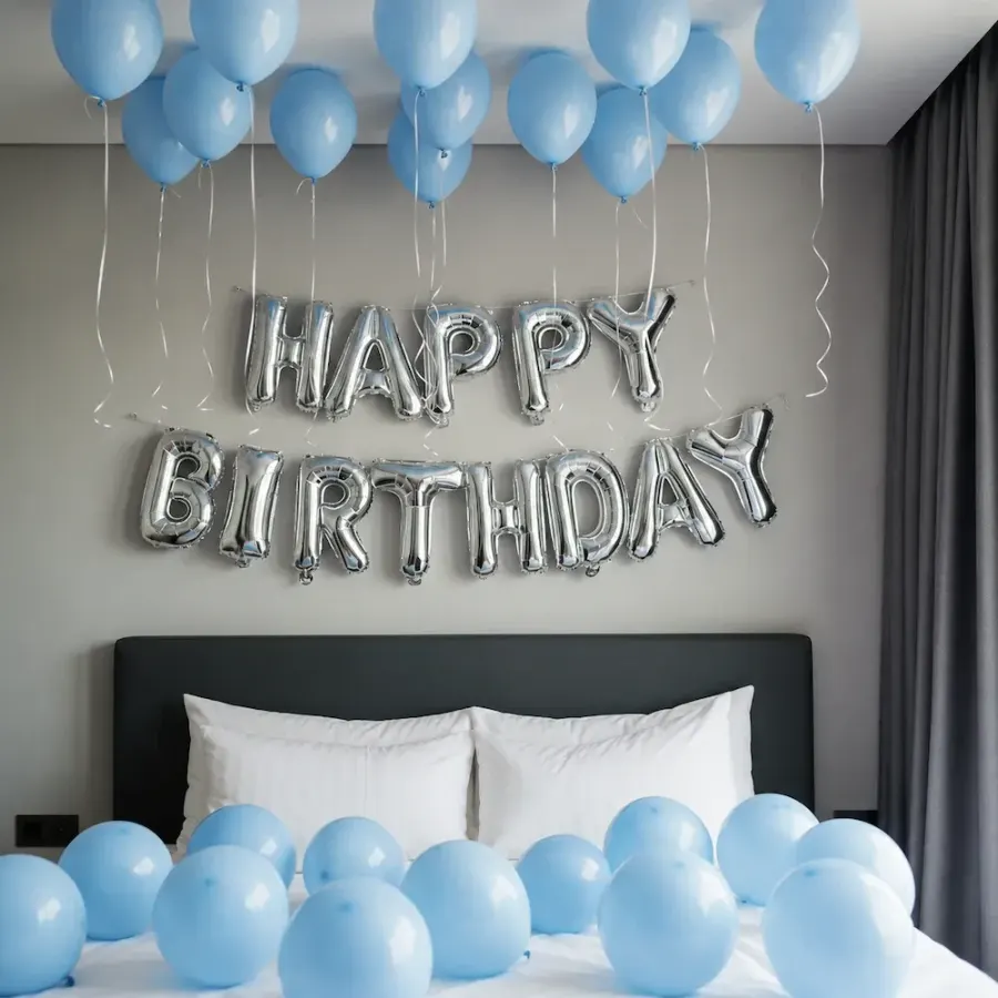 Simple Bedroom Decoration For Birthday — decoration setup in Pune