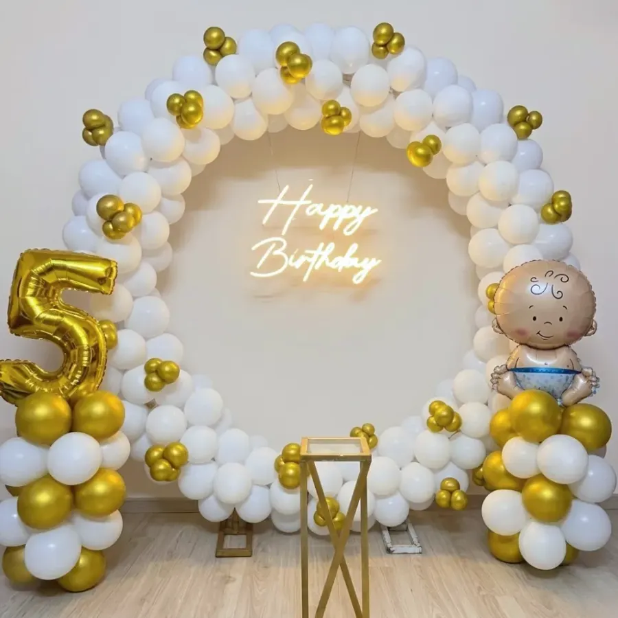 Ring Balloon Decoration For Birthday — decoration setup in Pune