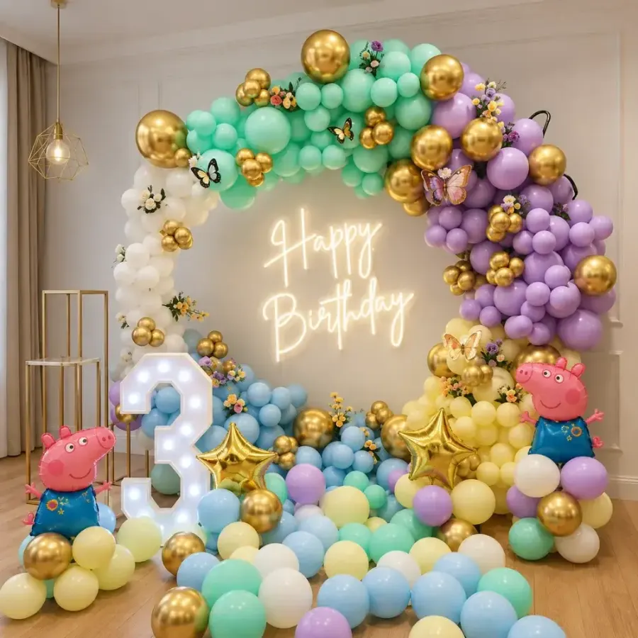 1st Birthday Stage Decoration — decoration setup in Pune