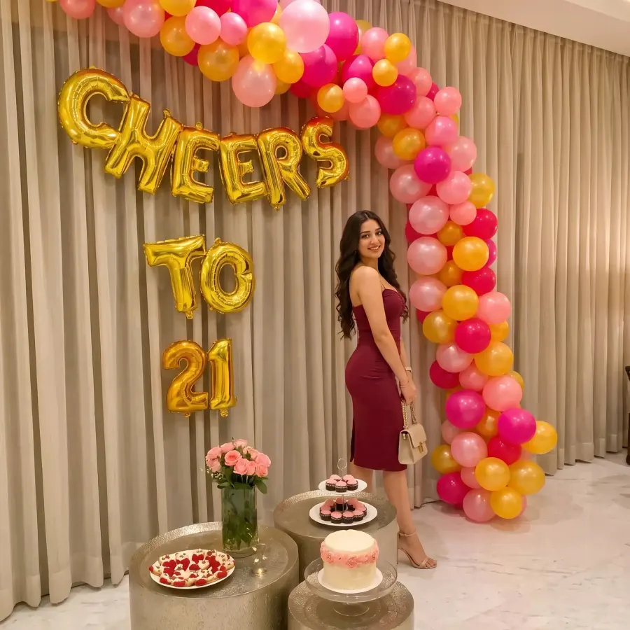 21st Birthday Balloon Arch Decoration — photo 2