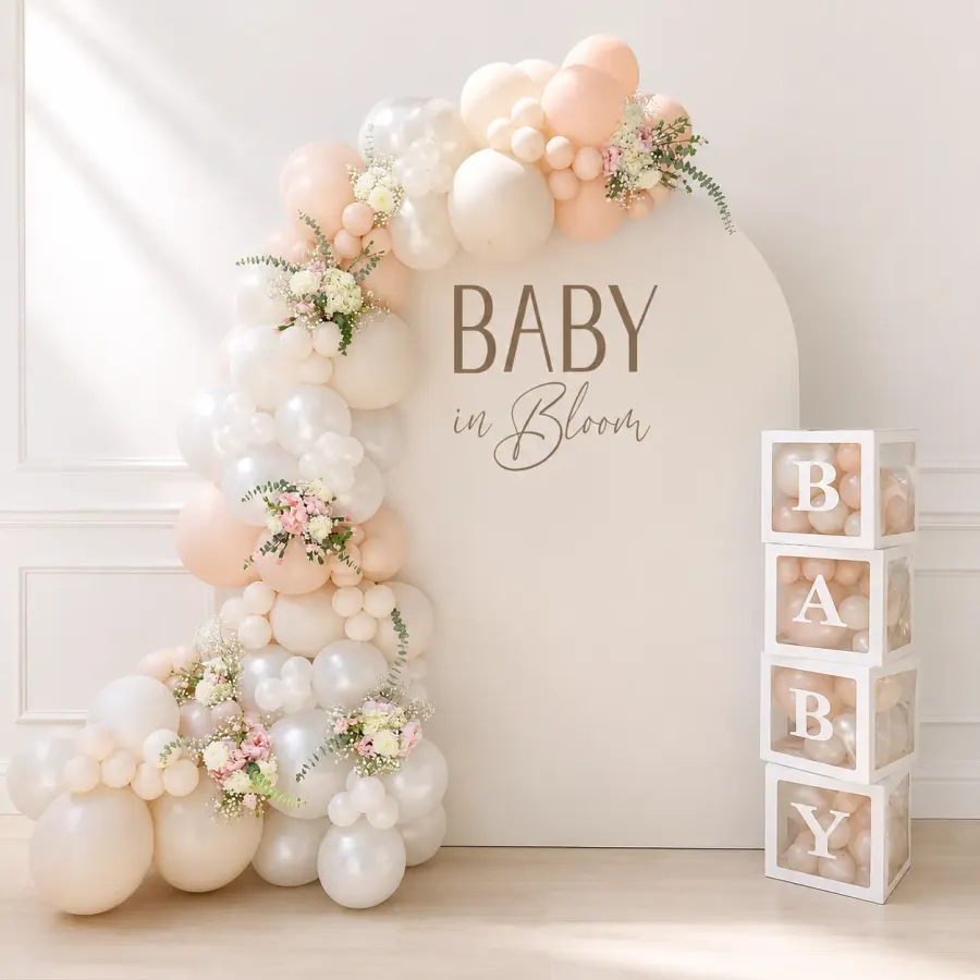 Baby In Bloom Theme Decoration — decoration setup in Pune