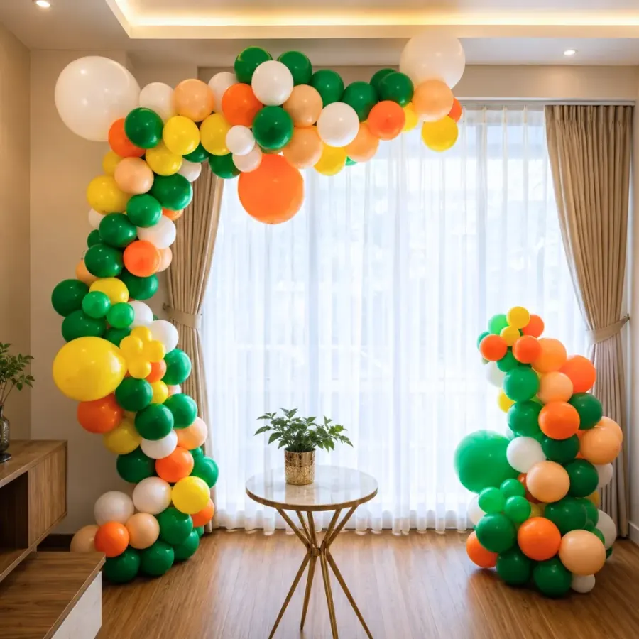 Balloon Decoration on Wall — decoration setup in Pune