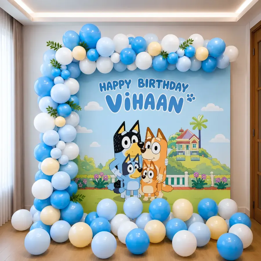 Funny Bluey Birthday Decoration — decoration setup in Pune