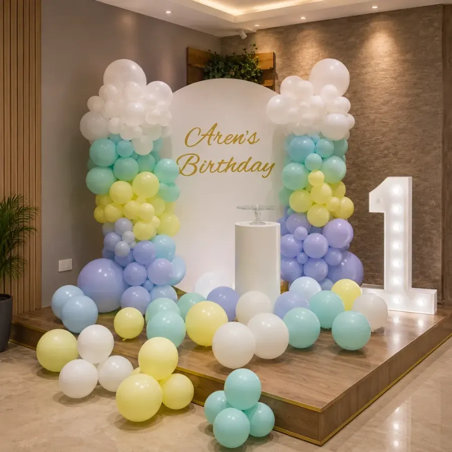 1st Birthday Decoration — decoration setup in Pune