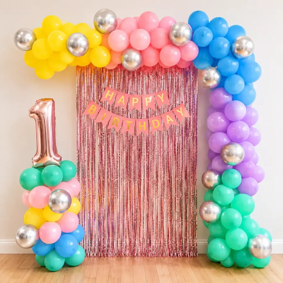 Colorful Birthday Decoration — decoration setup in Pune