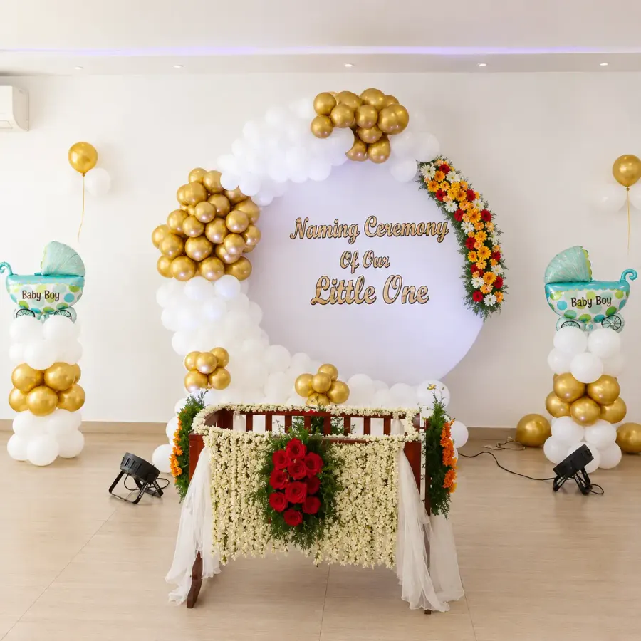 Barse Backdrop Decoration — decoration setup in Pune