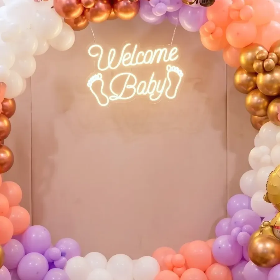 Welcome Baby Balloon Ring Deoration — photo 3