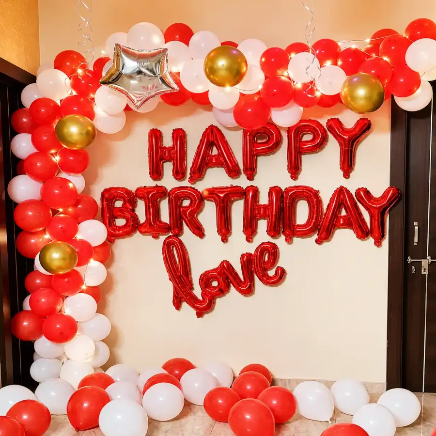 Husband Birthday Surprise — decoration setup in Pune