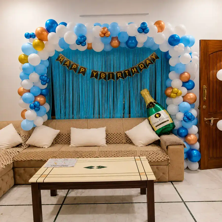Birthday Arch Wall Decoration — decoration setup in Pune