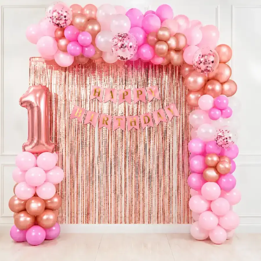 Simple Balloon Arch Decor — decoration setup in Pune